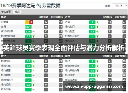 英超球员赛季表现全面评估与潜力分析解析